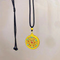 wholesale 999 Sand Gold Same as in Gold Store Filigree Five Blessings Perfect Ruyi Pendant Necklace Eight Treasures Compass Sweater Chain Unisex-0-1