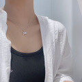 wholesale S925 Sterling Silver Chinese Chic Ruyi Pendant Necklace for Women, Small and Unique Design, Symbolizing Good Luck and Auspiciousness, National Style Collarbone Chain-0-3