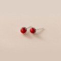 wholesale S925 Sterling Silver Simple Shell Pearl Synthetic Pearl Ear Studs Women's Korean Style Fresh and Sweet Earrings M01064-0-7
