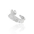 wholesale S925 Sterling Silver 142 Wide Band Textured Ring for Women, Irregular, Niche, Elegant, Ruffled Design Silver Ring-0-0