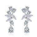 wholesale 925 Silver New High Carbon Diamond Earrings Waterdrop 6*8mm White Diamond Stud Earrings for WomenIns-0-4