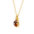 wholesale S925 Silver Simple White Shell Rose and Red Garnet Necklace, Double-Sided Wear-0-4