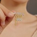 wholesale Metal Material S925 Sterling Silver Pendant Women's Brooch Love Zircon Letter Free Match Luxury Personality Women's Accessories-0-2