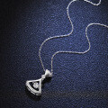S925 Sterling Silver Moissanite Jumping Heart Pendant Necklace-0-1