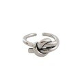 wholesale S925 Sterling Silver Korean Version 2187 Thai Silver Knot Ring Ins Vintage Distressed Rope Knot Ring for Women-0-4
