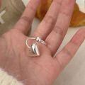 wholesale S925 Sterling Silver Bow Ring for Women, Minimalist, Bohemian-Style, Versatile Heart Ring, Korean New Edition-0-6