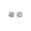 wholesale S925 Silver New One Carat Classic Round Cut Simulated Diamond Stud Earrings for Women, Fashionable and Versatile, Best-Selling-0-4