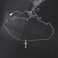 wholesale S925 Sterling Silver Fresh and Sweet Ins Style Niche Design Exquisite Minimalist Cross Necklace Y02111-0-3