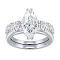 S925 Silver Stackable Moissanite Ring for Women, Tarnish-Resistant Cross-Border Light Luxury-0-3
