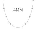 wholesale 925 Sterling Silver Cross-Border European and American Women's Small Luxury Fairy Style Super Sparkling Zircon Necklace Collarbone Chain Silver Jewelry-0-5