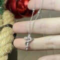 wholesale S925 silver maker's hit scepter Year of the Snake necklace for women, autumn-winter new luxuryversatile high-end collarbone chain-0-6