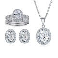 wholesale 925 Sterling Silver Three-Piece Jewelry Set for Women: Ins-Style Versatile Necklace, Zircon Ring Set, and High-Quality Earrings-0-29