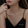 wholesale S925 Sterling Silver Women's Fashion Minimalist Choker Necklace With Cubic Zirconia-0-1