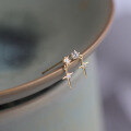 wholesale 9K Gold Exquisite Minimalist Starry Sparkle European and American Casual Elegant Stud Earrings-0-2