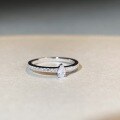wholesale S925 Sterling Silver Small Teardrop Ring Minimalist Ins Style Versatile Daily Korean Japanese High-End Aesthetic Tiny Ring Pinky Ring Wholesale-0-1