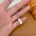 wholesale S925 Sterling Silver Princess Please Get Rich Necklace for Women, Small and Unique, Luxuriously Fashionable, Simple and Fresh, Best Friend Collarbone Chain-0-1