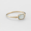 wholesale S925 Gold-Plated Silver Japanese Minimalist Natural Blue Flash Labradorite Geometric Ring-0-1