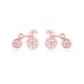 wholesale 18K gold diamond earrings genuine petite fresh 9K ear studs rose gold ladies moissanite earrings for girlfriend-0-0