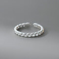wholesale S925 Sterling Silver Fresh Sweet Ins Style Niche Design Exquisite Minimalist Chain Ring R02808-0-0