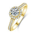 Metal Cross Fork Double-Layer Heart Diamond Ring for Women-0-13