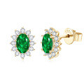 S925 Sterling Silver Oval Emerald-Cut Stud Earrings for Fashionable Commuting-0-3