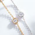 S925 Silver Bubble Bracelet with Champagne Gold/Rose Gold Plating-0-2