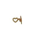 wholesale Gold-plated S925 Silver Heart OT Buckle Spacer Beads for DIY Bracelet Necklace Making-0-4