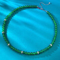 wholesale Silver High Jewelry Icy Imperial Green Chrysoprase Bead Strand 60mm Versatile Full Strand Necklace 40+8-0-0