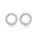 wholesale S925 Sterling Silver Light Luxury Pure Desire Style Zirconia Resin Drop French Elegance Super Sparkly Round High-End Sense Earrings Hoops for Women-0-6