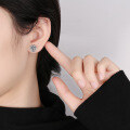 wholesale S925 Sterling Silver Retro Asymmetrical Creative and Playful "Money No Object" Earrings for Men and Women-0-3