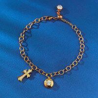 wholesale Metal Material: 925 Sterling Silver Zhuozhifang Jewelry Live Broadcast New 3D Cross Bracelet, Fashionable and Generous Ins Style Light Luxury Daily Wear-B140 Cross Diamond Bracelet 925 Silver