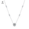wholesale 925 Silver Starry Light Pendant Fashion Collarbone Chain Tarnish-Free Internet-Famous Moissanite Necklace Layered Wearing Premium-0-5