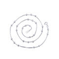 wholesale S925 Sterling Silver Women's Necklace Chain Without Pendant Men's Bead Chain Collarbone Chain High-End Sense Sweater Chain Plain Chain-0-17