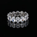 wholesale S925 silver new style simulated row diamond ring 5*7 carat solitaire ring for women-0-5