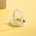 wholesale 925 Sterling Silver Textured Imprint Couple Rings, Minimalist Niche Design, 520 Birthday Gift for Girlfriend-0-3