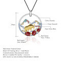wholesale S925 Silver Designer High-End Animal Element Pendant Natural Style Design with Natural Garnet Necklace Pendant-0-4