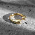 wholesale 925 Sterling Silver Adjustable Open Ring For Women, Chic Waterdrop Design, Unique Fashion Hand Accessory-0-2