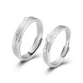 wholesale 925 Sterling Silver Couple Rings Pair Men Women Matching Bands Index Finger Rings Korean Style Fashion Jewelry-0-4