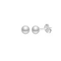 wholesale S925 Sterling Silver Cloud-Pull Earrings with Simple Design Near-Round 3-6mm Freshwater Pearls, Korean Style Manufacturer-0-7