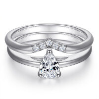 wholesale 925 Sterling Silver Waterdrop Zircon Euro-American Cross-Border Fashion Yellow Diamond High-Carbon Diamond Ring, Colorfast Wholesale-TL-465>US size 7#