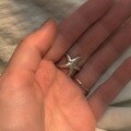 wholesale Matte S925 Sterling Silver Small Starfish Ring for Women, Small and Niche, Vintage Star Index Finger Ring with Twisted Linear Sensibility and Minimalist Design-0-1