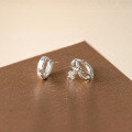 wholesale 999 Silver minimalist sweet hollow-out earring for ear holes small design bow earrings M06562-0-3