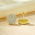 Metal Alloy Round Fashion Earrings with Sparkling Zircon, Essential Commuter Light Luxury Ins Style Accessories Wholesale-0-2
