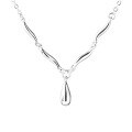 wholesale Fine Silver Maker S999 Rupert's Teardrop Minimalist Pendant Necklace for Women, Small Batch Design, Elegant and Sophisticated Collarbone Piece-0-4