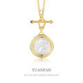 wholesale 925 Silver Vintage European Coin Pendant Necklace, Women's Unique Design-0-0