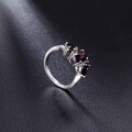 wholesale S925 Silver Design Sense Natural Tourmaline Gemstone Ring,-0-2
