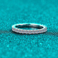 S925 Sterling Silver Full Moissanite Women's Starry Ring, Simple Unisex Band-0-4