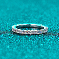 S925 Sterling Silver Full Moissanite Women's Starry Ring, Simple Unisex Band-90 points in Mozambique  No. 18