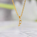 wholesale S925 Silver Plated 14K Gold Moon White Zircon Necklace, Spring New Arrival, French Minimalist Style, Niche and Soft Aesthetic-0-1