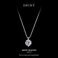 S925 Silver Moissanite Snake Year Pendant Necklace for Women-S925 sterling silver + 1-carat white moissanite